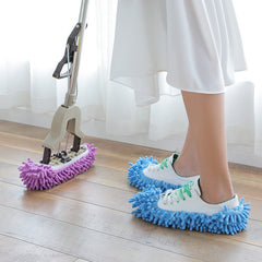Reusable Microfiber Dust Cleaning Slippers