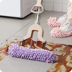 Reusable Microfiber Dust Cleaning Slippers