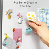Cute Mini Flower Vase Fridge Magnets