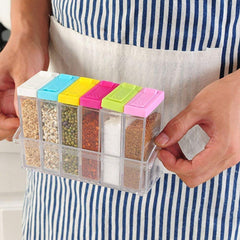 Transparent Mini Spice Jar Set