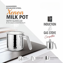 Milk Pot Boiler with Glass Lid