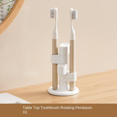 360° Rotatable Countertop Toothbrush Holder