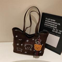 Bear Print Shoulder Bag (With Teddy Charm)