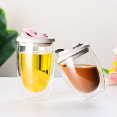 Double Layer Class Cup With Lid
