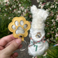 Pet Hair Paw Keychain