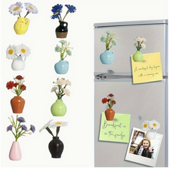Cute Mini Flower Vase Fridge Magnets