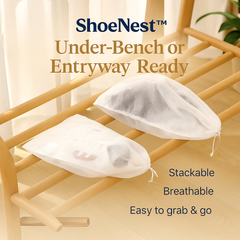 ShoeNest™ – Reusable Shoe Organizer Bags | Pack of 10