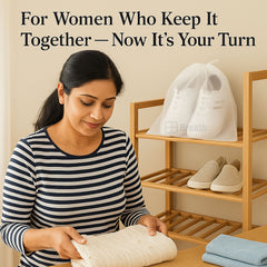 ShoeNest™ – Reusable Shoe Organizer Bags for Calm, Clean & Clutter-Free Living | Pack of 10