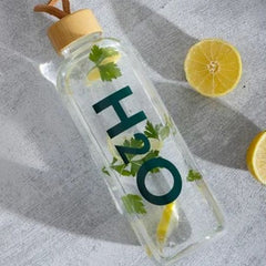 H2O Glass Water Bottle