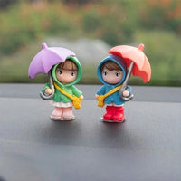 Umbrella Couple Car Interior