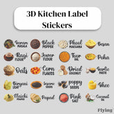 3D Kitchen Label Stickers