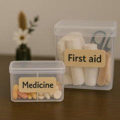 Glass Spice Jars + Labels Roll