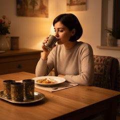 Meenakari Tray Glass set