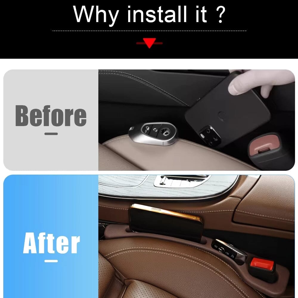 Car Seat Gap Stopper - No More Dropping Phones & Keys ( Buy 1 Get 1 FREE )