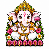 BalGanesh™ (White Edition) Blessings – Devotional Wall Organizer!