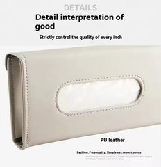 TissueNest™ - The Ultimate Leather Tissue Holder (Beige)