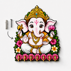 BalGanesh™ (White Edition) Blessings – Devotional Wall Organizer!
