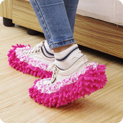 Reusable Microfiber Dust Cleaning Slippers