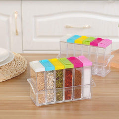 Transparent Mini Spice Jar Set