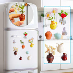 Cute Mini Flower Vase Fridge Magnets