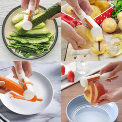 2-in-1 Vegetable &amp; Fruit Cleaning Brush with Peeler