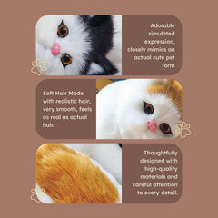 Realistic Plush Cat Figure