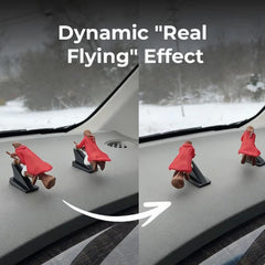Flying Broom Car Decor