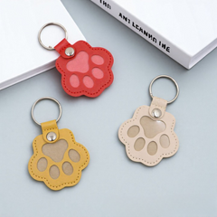 Pet Hair Paw Keychain