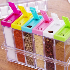 Transparent Mini Spice Jar Set