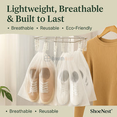 ShoeNest™ – Reusable Shoe Organizer Bags | Pack of 10