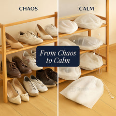 ShoeNest™ – Reusable Shoe Organizer Bags for Calm, Clean & Clutter-Free Living | Pack of 10