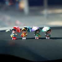 Umbrella Couple Car Interior