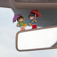 Umbrella Couple Car Interior