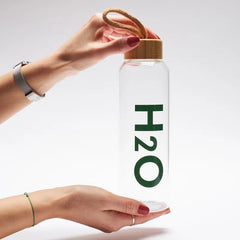 H2O Glass Water Bottle